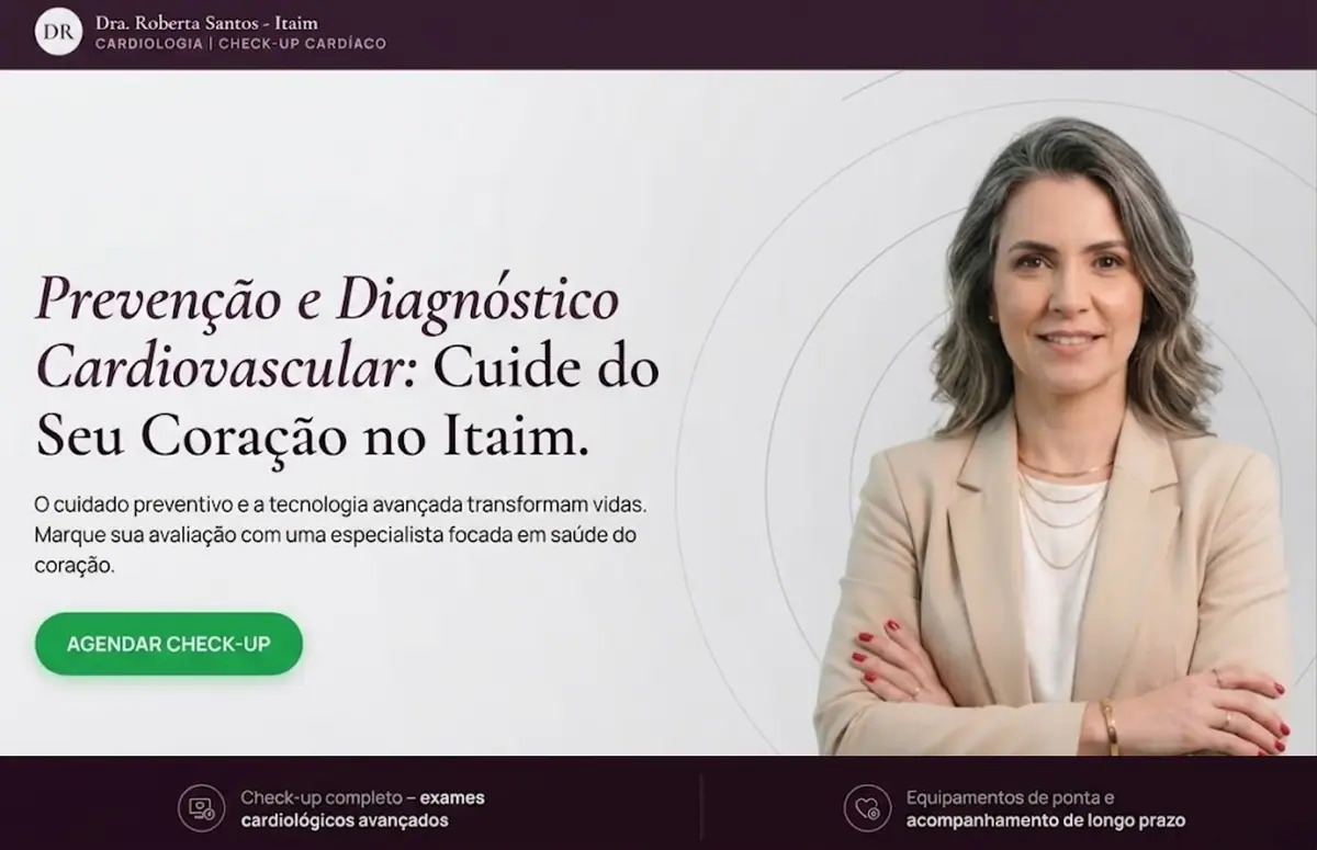 Site do consultório desenvolvido pela Higuchi Marketing